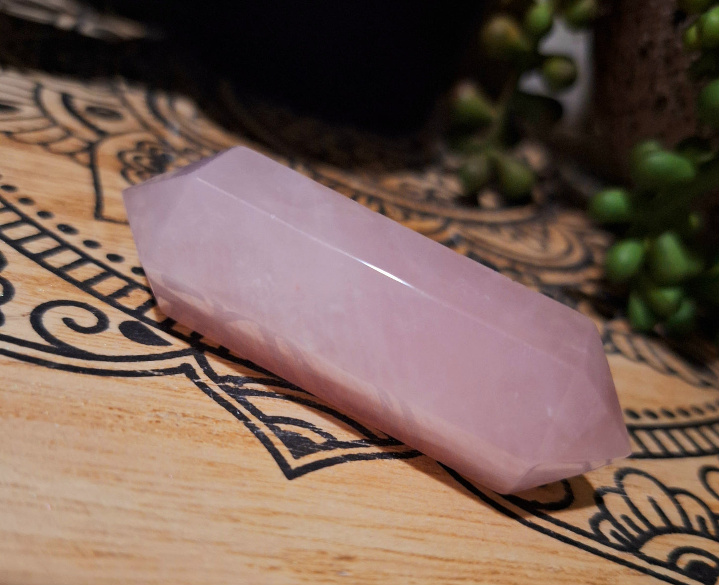 Rose Quartz Double Terminated Point