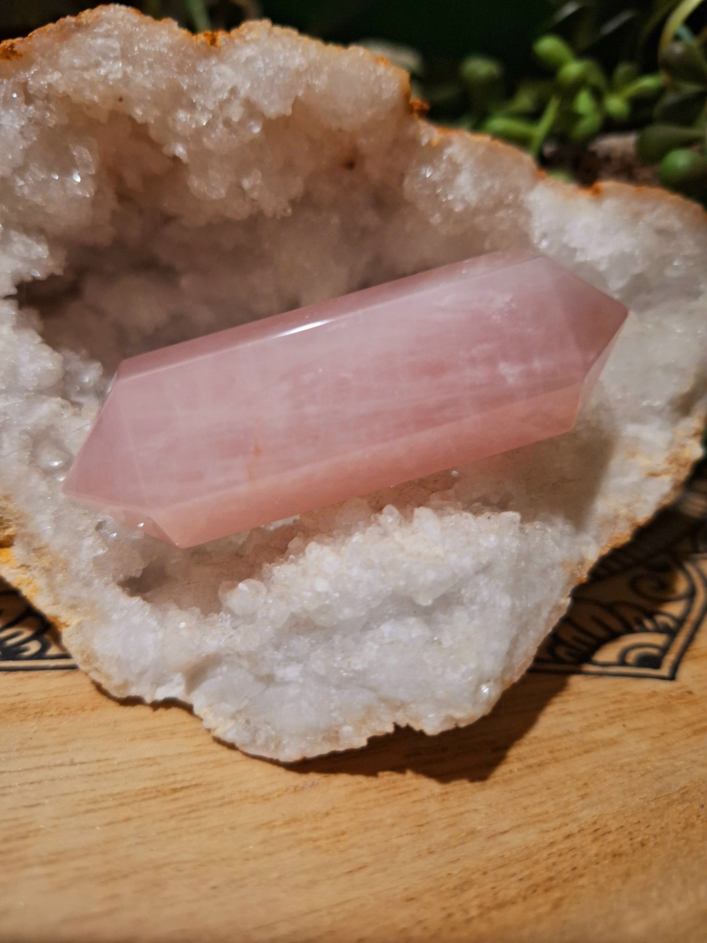 Rose Quartz Double Terminated Point