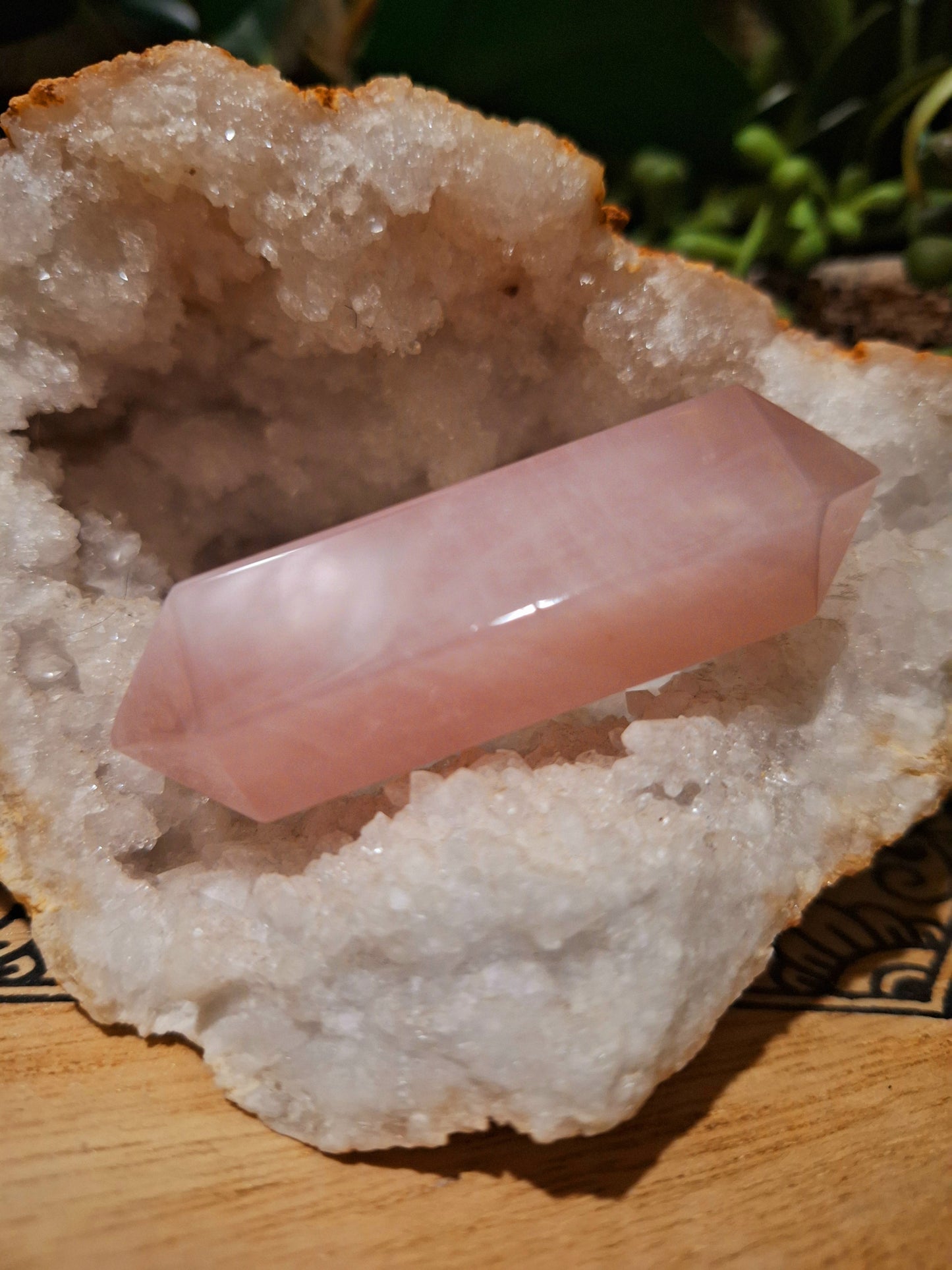 Rose Quartz Double Terminated Point