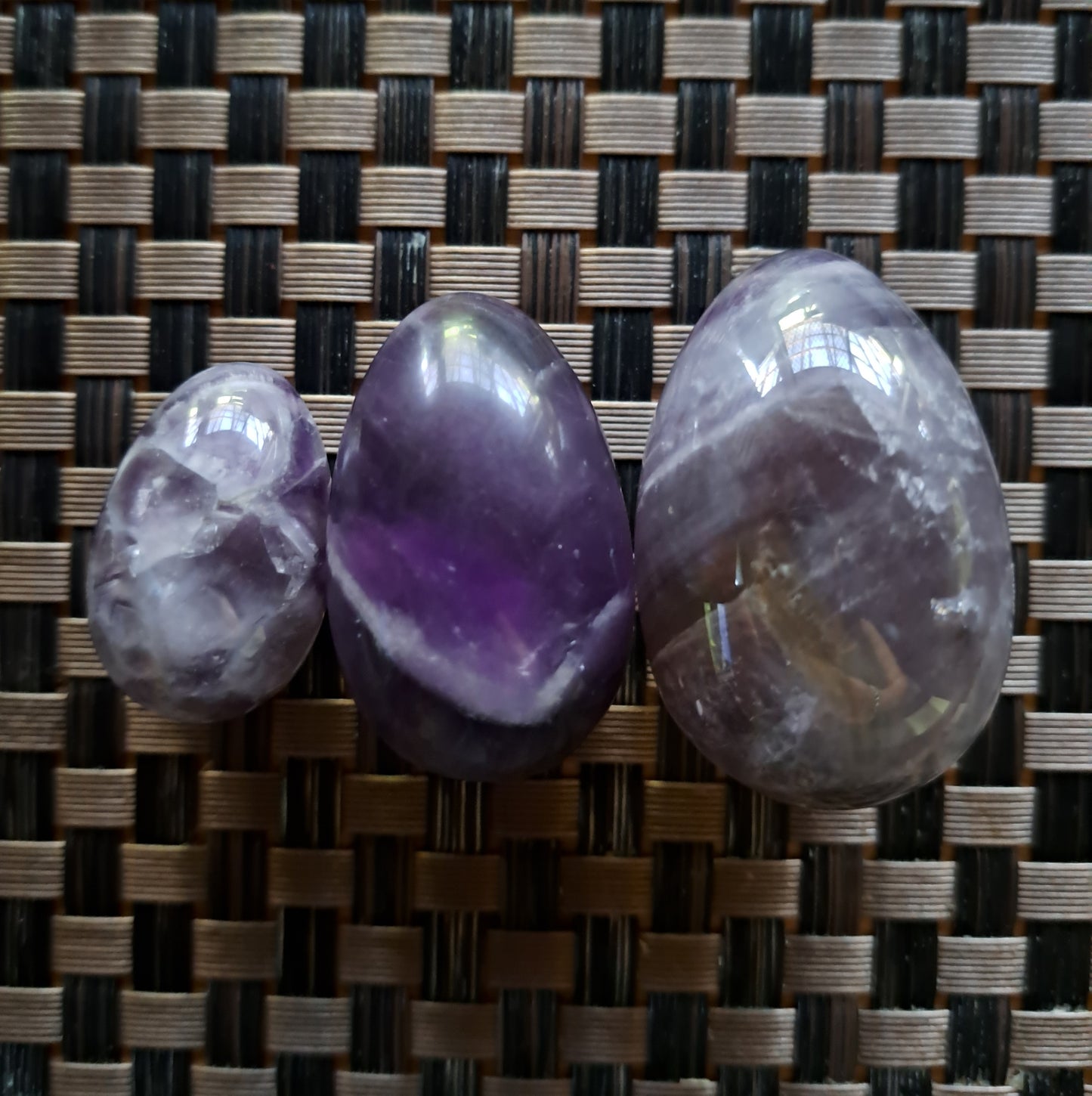 Yoni Egg Beginners Set of 3 ~ Amethyst ~ Drilled